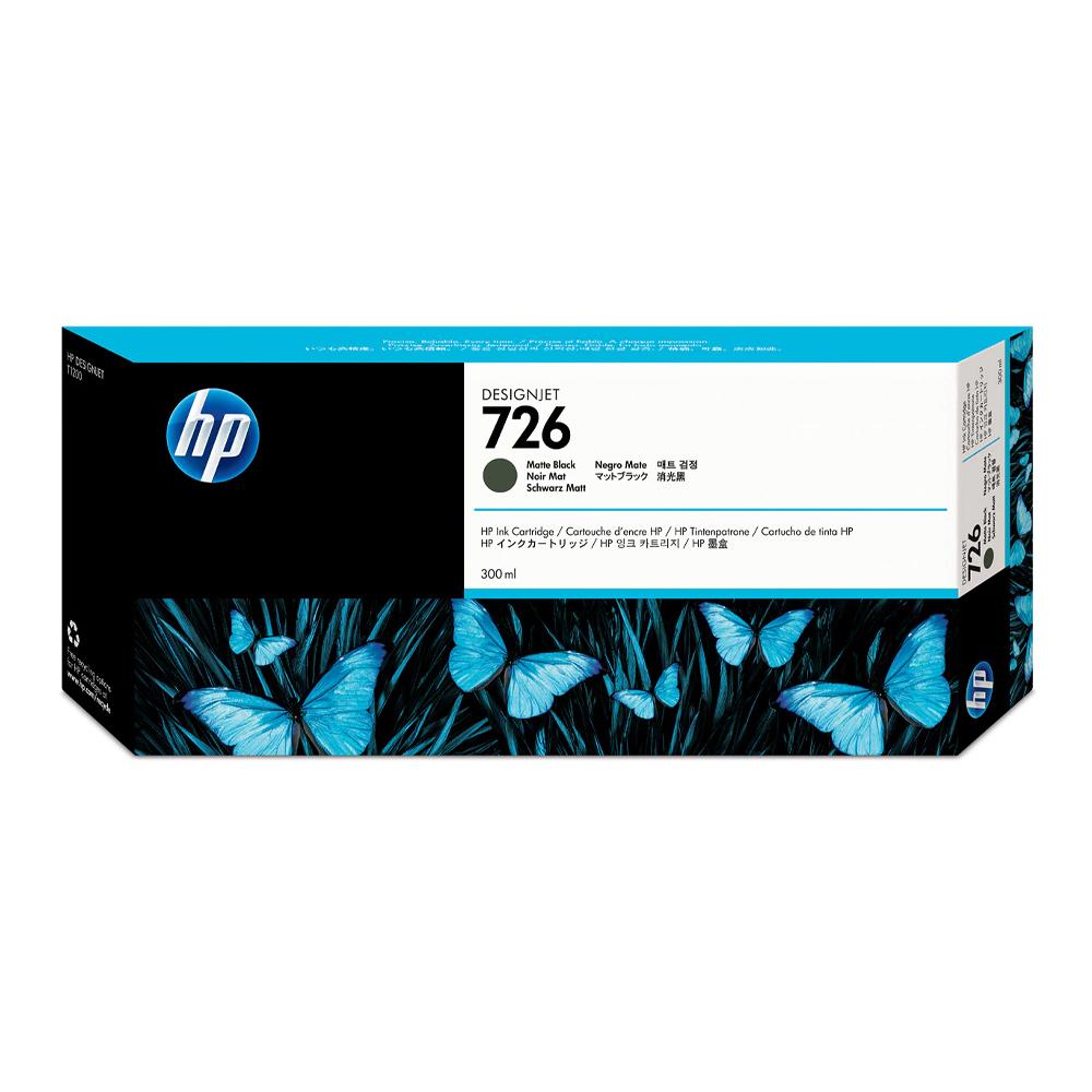 Tinta HP 726 300ml Matte Black Catridge Plotter - CH575A 1