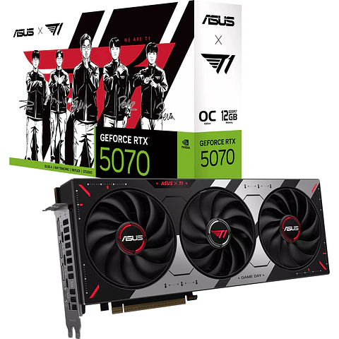Tarjeta de Video Asus T1 RTX5070 12G OC GAMING - T1-RTX5070-O12G-GAMING