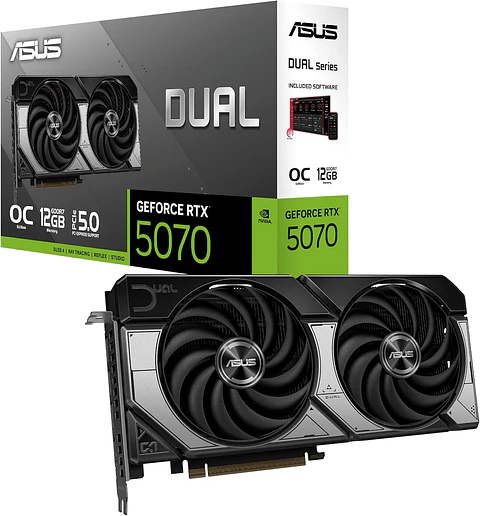 Tarjeta de Video Asus Dual GeForce RTX5070 12G OC - DUAL-RTX5070-O12G