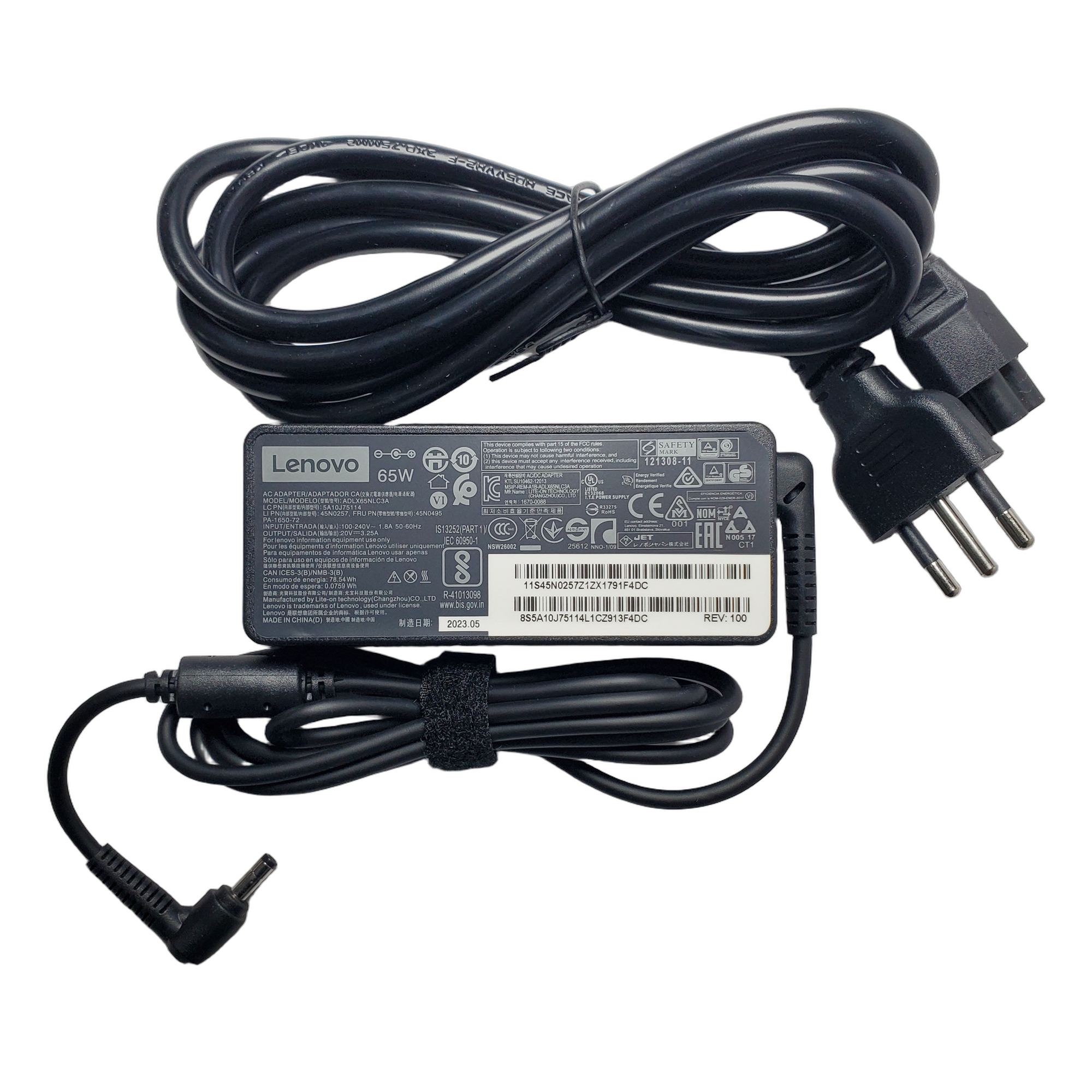Cargador Lenovo 65W 20V 3.25A Conector 4.0x1.7mm Versión Tradicional 2