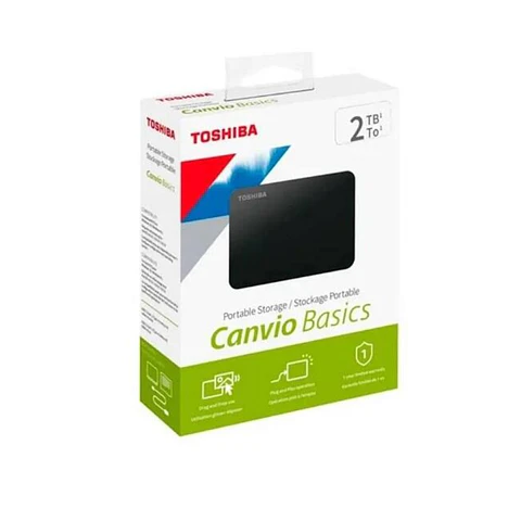 Disco Duro Externo Toshiba 2TB Canvio Basics Black USB 3.0 HDTB520XK3AA DTB520