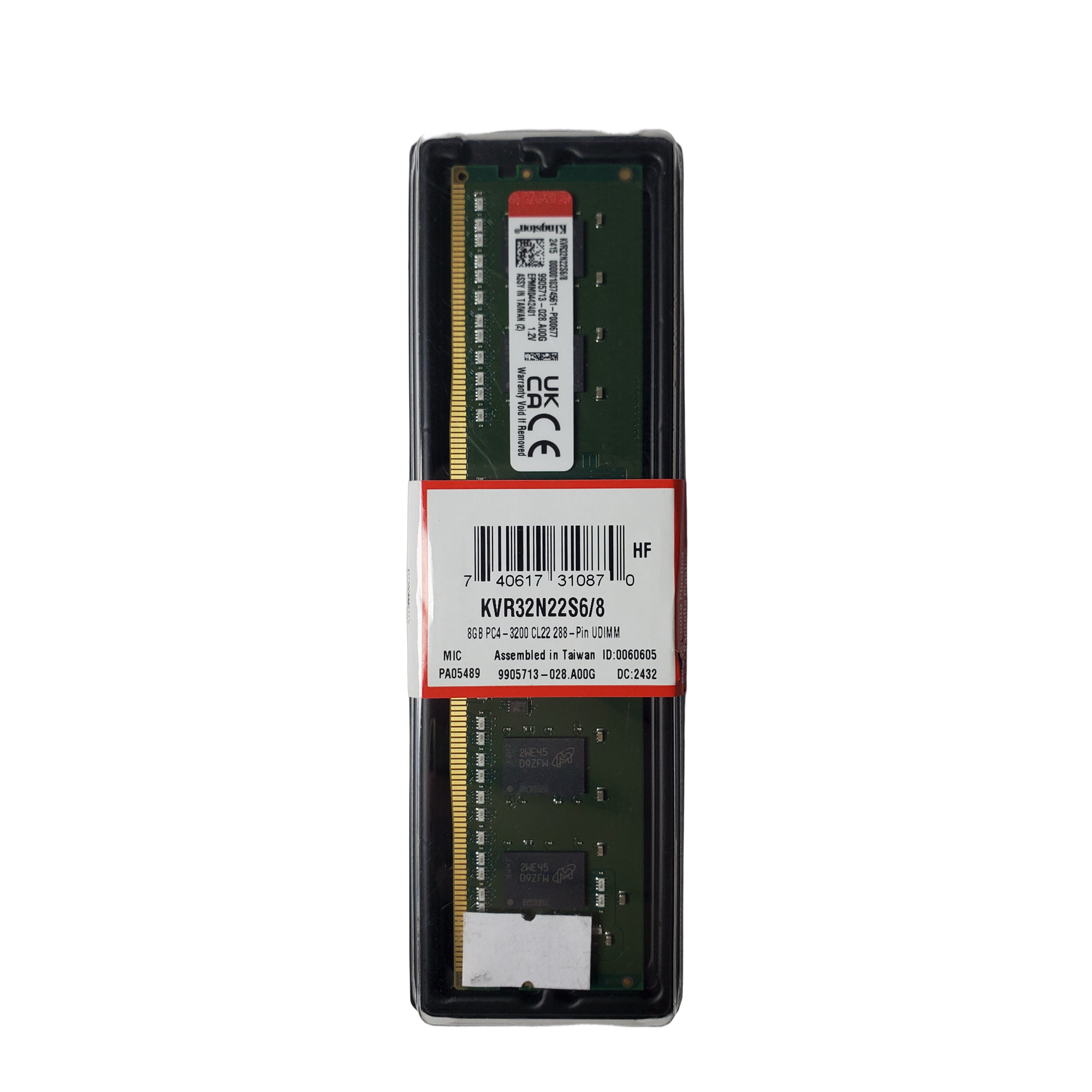 Memoria RAM Kingston 8GB 3200MT/s CL22 DIMM DDR4 KVR32N22S6/8 1