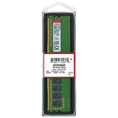 Memoria RAM Kingston 8GB 3200MT/s CL22 DIMM DDR4 KCP432NS8/8