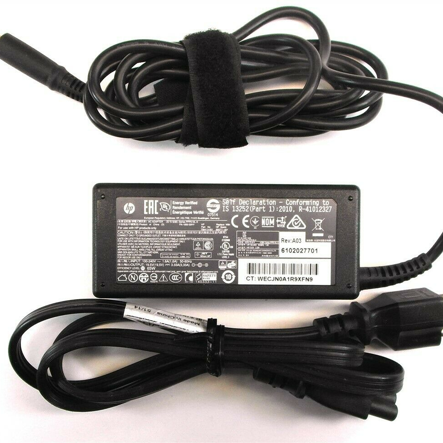 Cargador Original HP 65W 19.5V 3. 693711-001 1