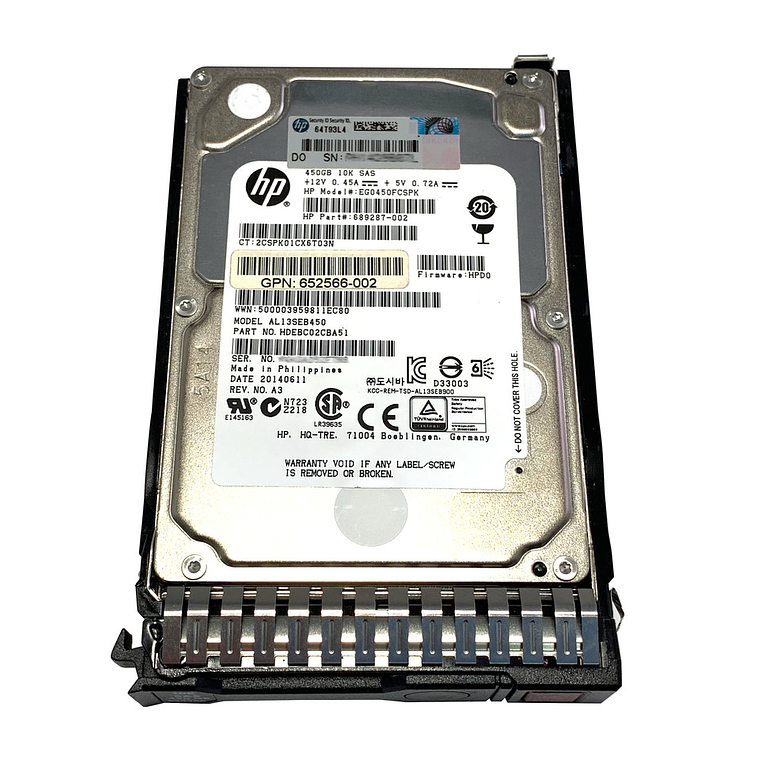 Disco Duro HP 450 Gb 6G Sas 10K 2 653956-001 1