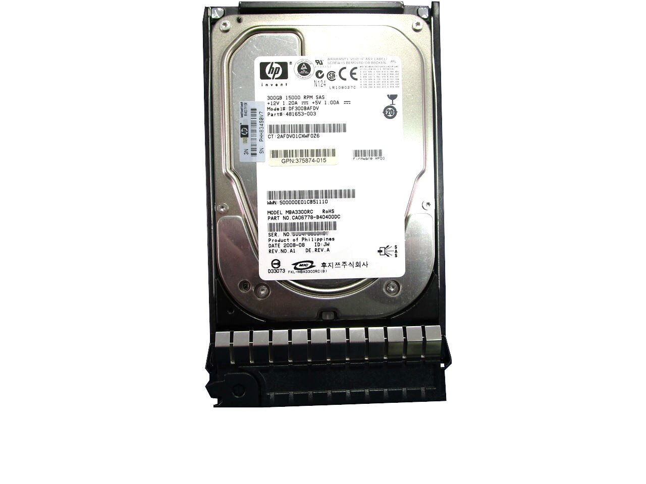 Disco Duro HP 300 Gb 3G 15K 3.5 D 488060-001 1