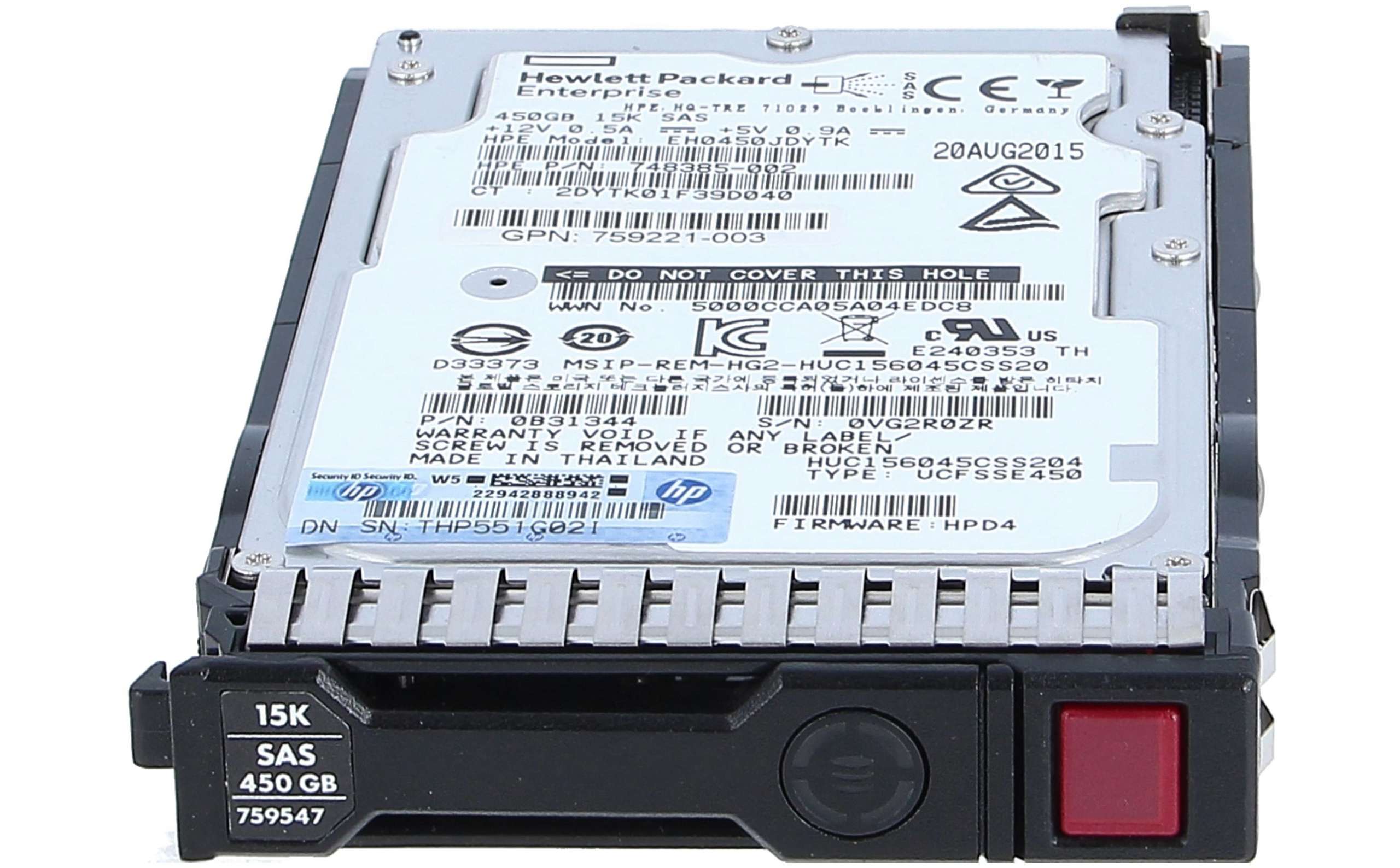 Disco Duro HP 450 Gb 12G 15K Sas  759210-B21 1