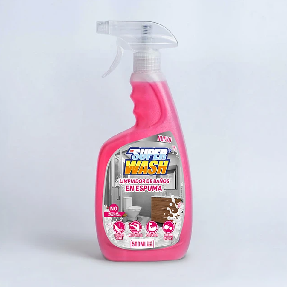 Limpiador abrillantador de baños en espuma 1