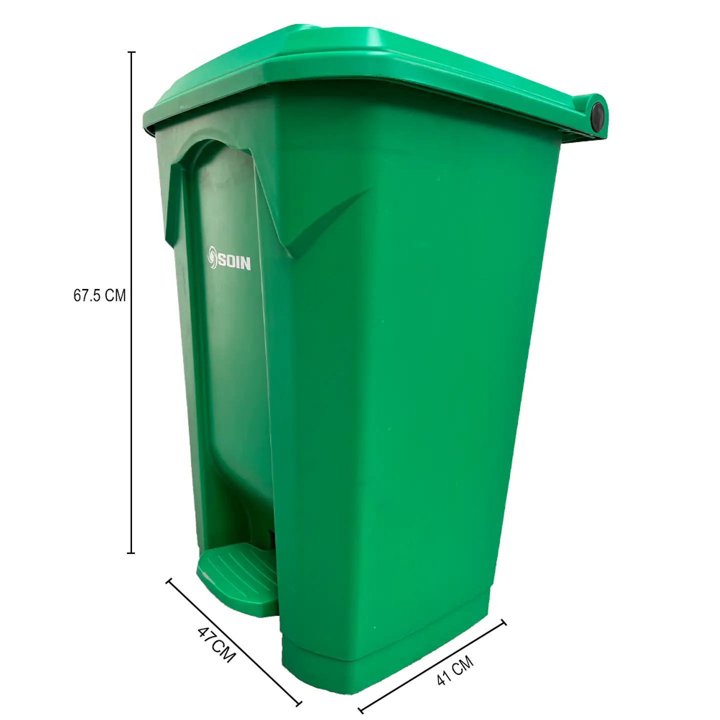 Basurero Plastico 80l Verde 4
