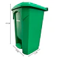 Basurero Plastico 80l Verde - Miniatura 4