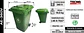 Contenedor De Basura 360l Verde - Miniatura 5