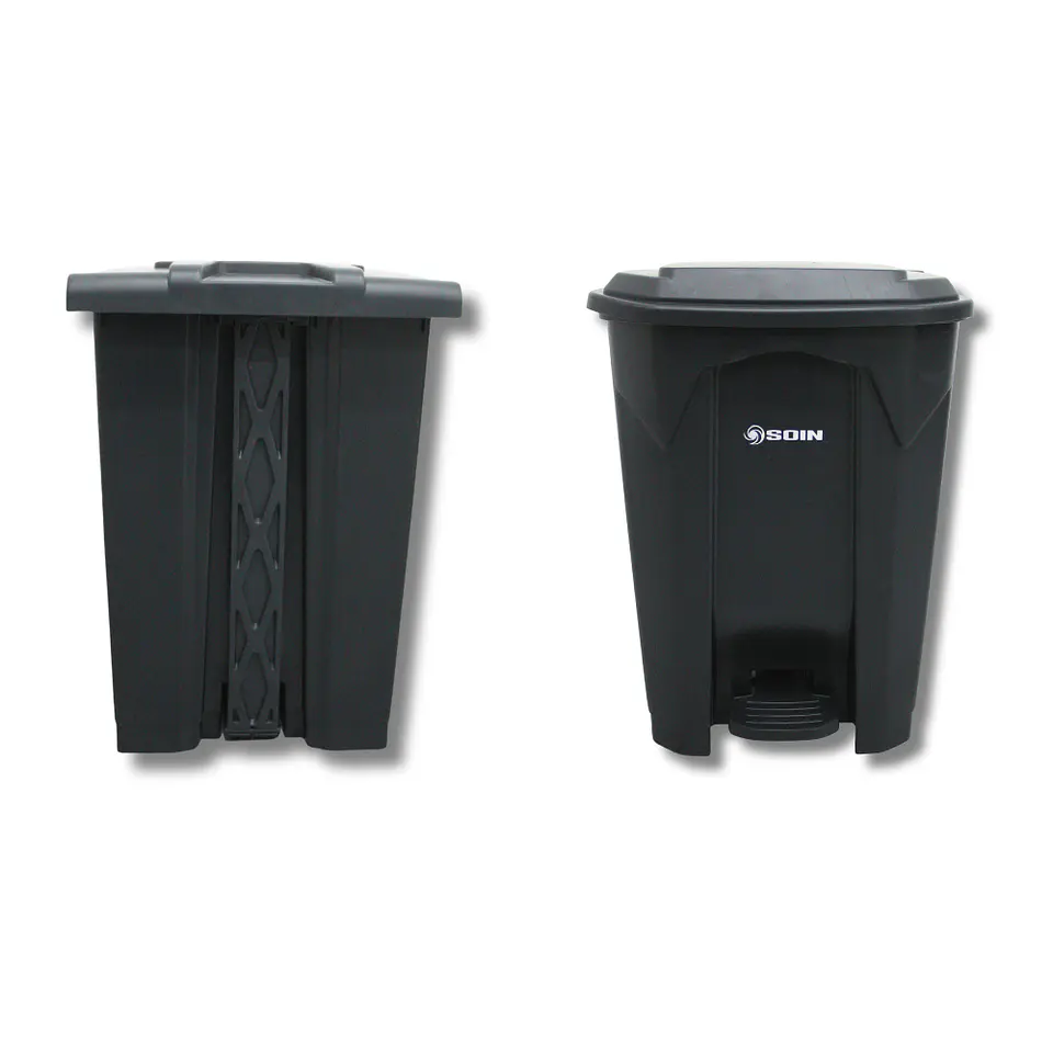 Basurero Plastico 50l Gris 2