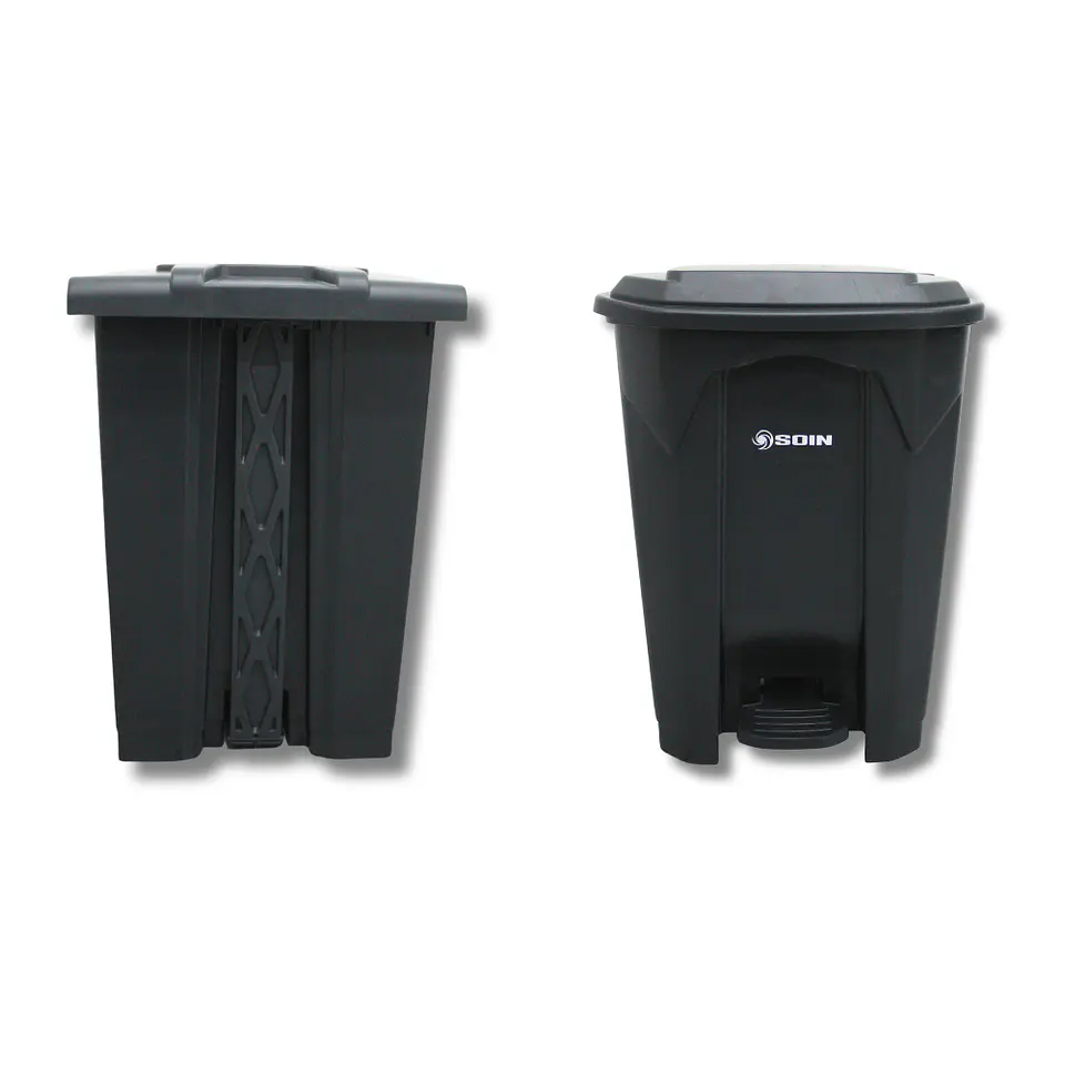 Basurero Plastico 50l Gris 3