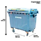 Contenedor De Basura 770l Gris - Miniatura 2