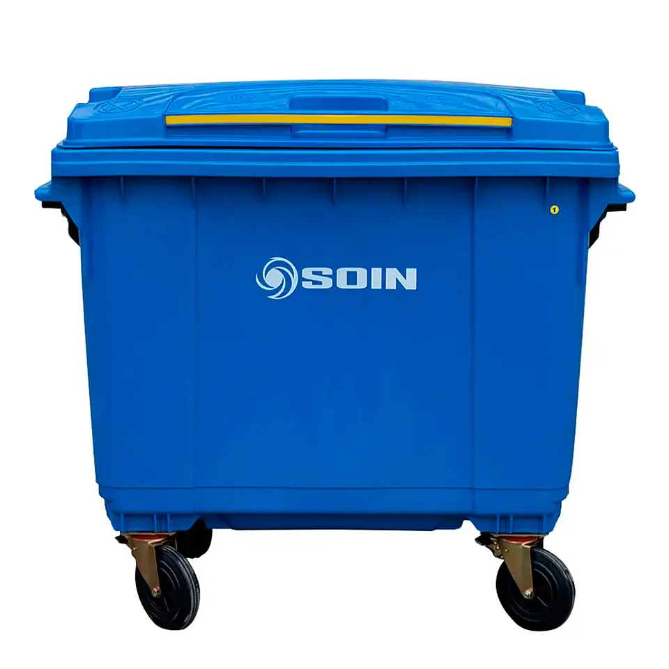 Contenedor De Basura 660l Azul 1