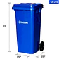 Contenedor De Basura 120l Azul - Miniatura 2