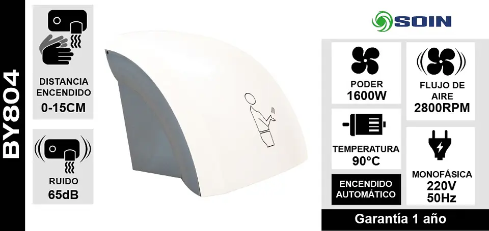 Secador De Manos 1600w 4