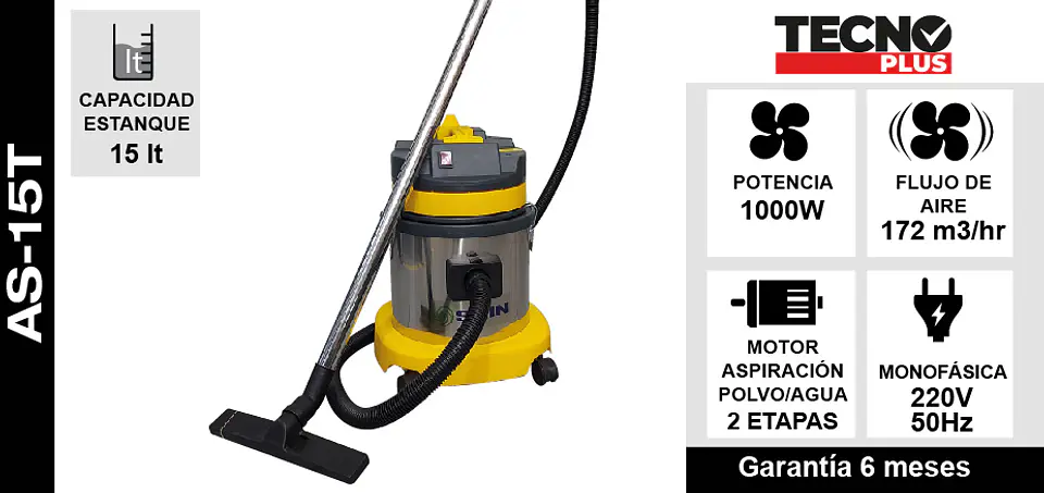 Aspiradora Polvo/agua 15l Soin 5