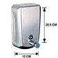 Dispensador De Jabon 1000ml Acero Inox - Miniatura 3