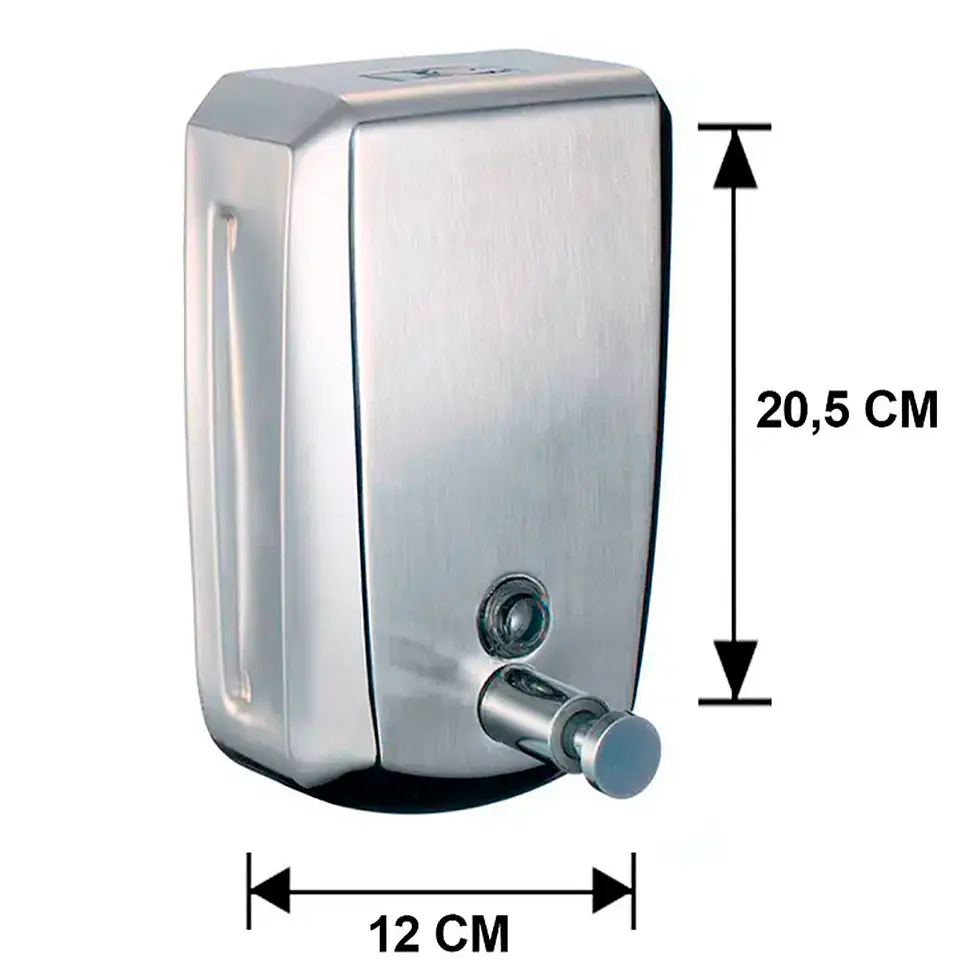 Dispensador De Jabon 1000ml Acero Inox 3