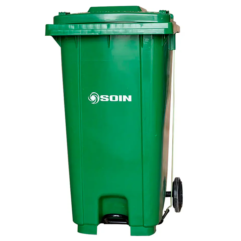 Basurero C/tapa, Rueda Y Pedal 120l 1