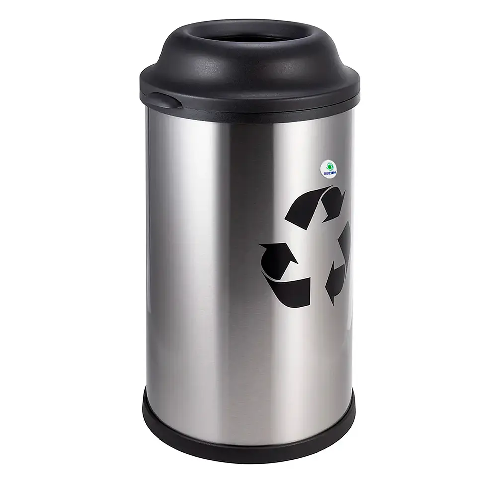 Basurero Acero Inox Soin 50l Abierto 3