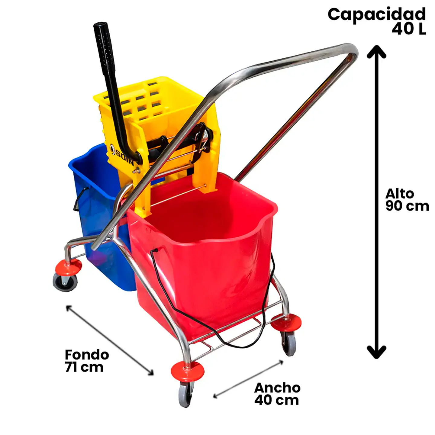 Carro Estrujador De 40l Doble Soin 2