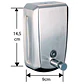 Dispensador De Jabon 500ml Acero Inox - Miniatura 2