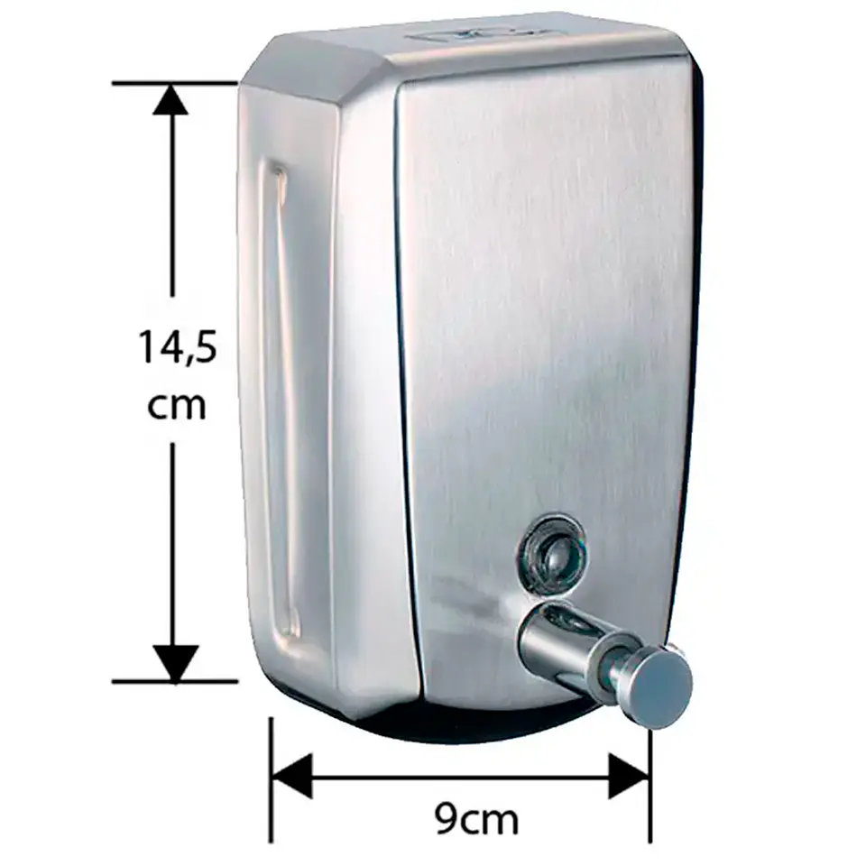 Dispensador De Jabon 500ml Acero Inox 2