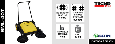 Barredora Manual Soin 40l Cepillo Cen