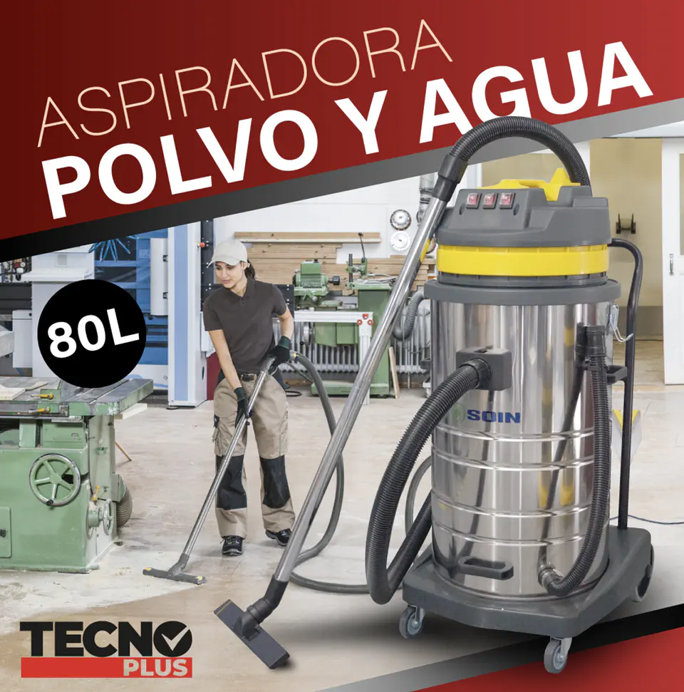 Aspiradora Polvo/agua 80l Soin 4