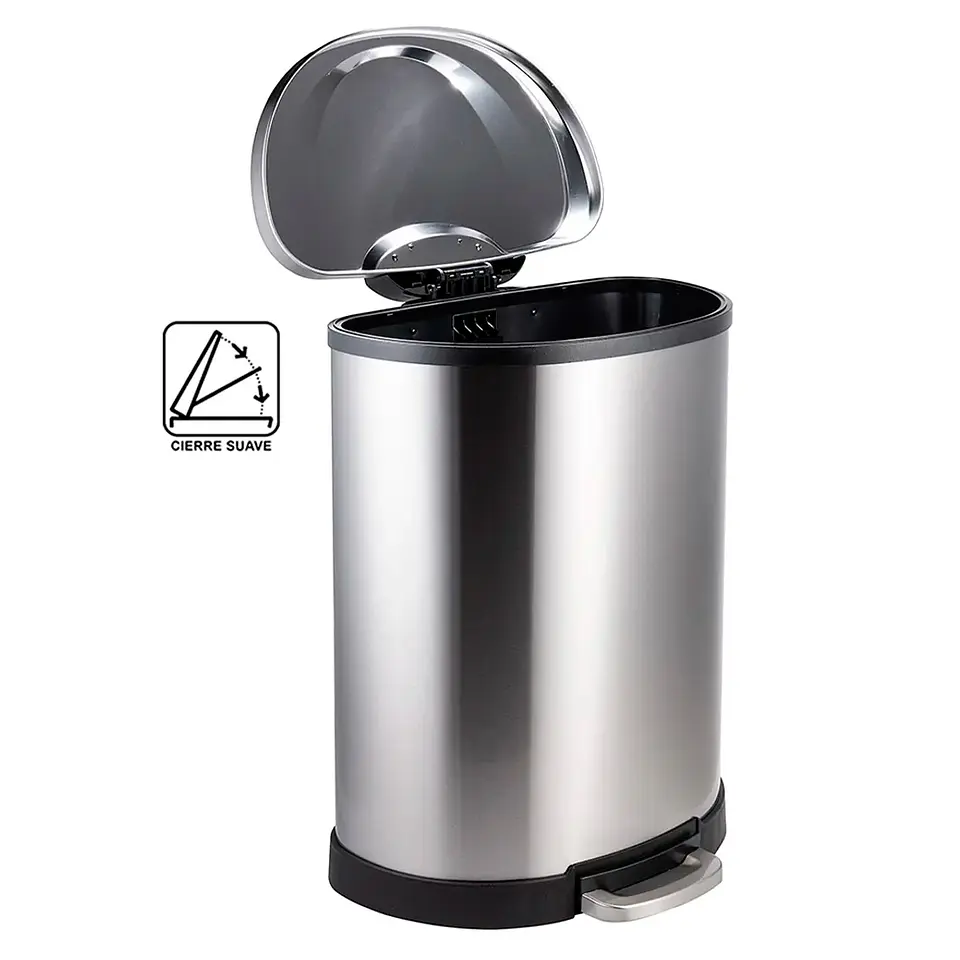 Basurero Acero Inox Soin 50l 4