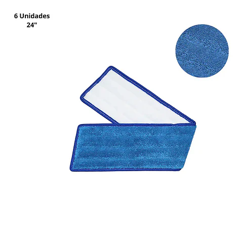 Mopa Seca Microfibra 24" 64 X 13cm Azul 6 Und