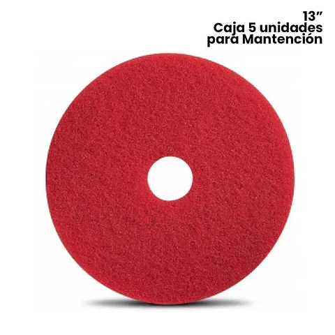 Pad 13" Rojo (mantencion) 5 Unds.