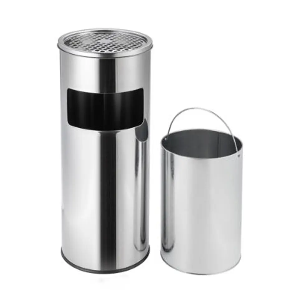 Basurero Cenicero Acero Inox Soin 18l 4