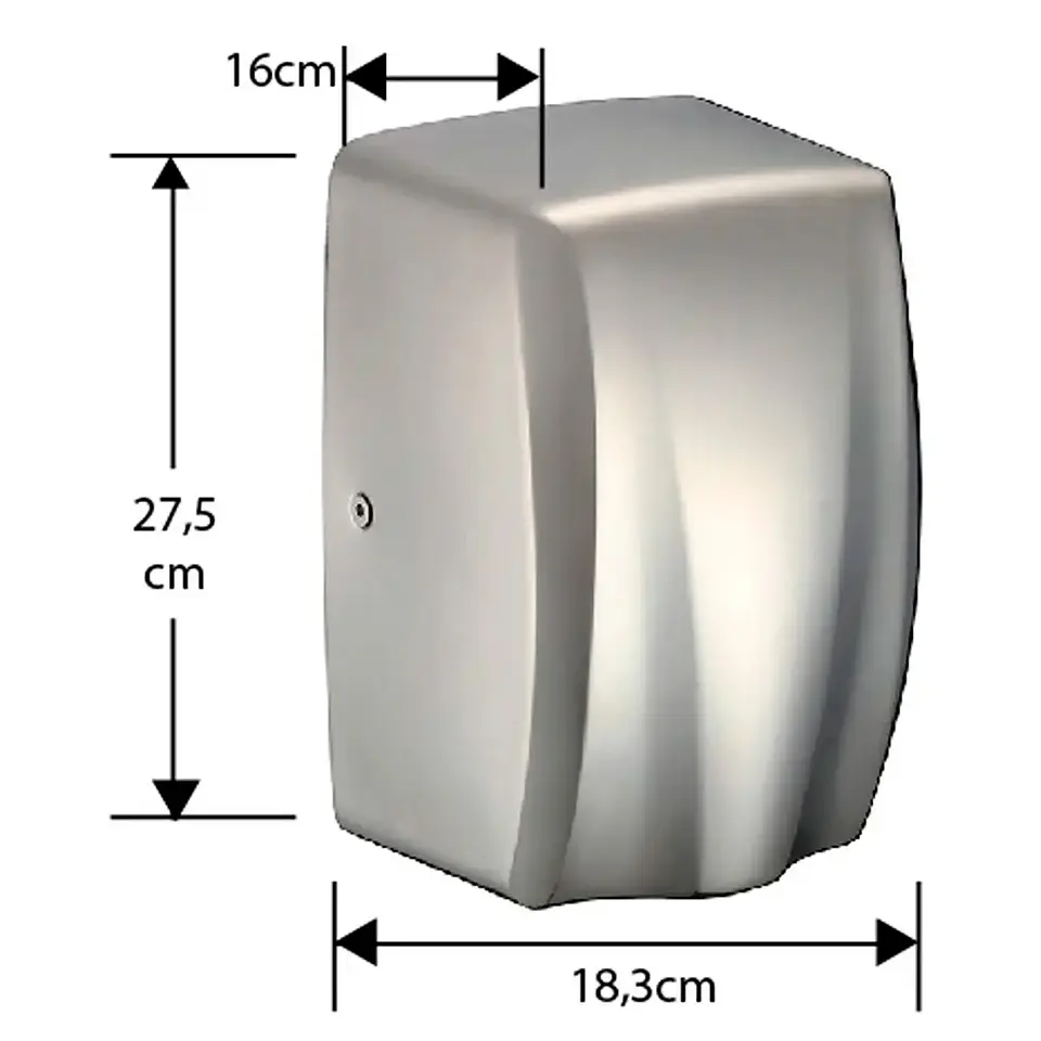 Secador De Manos Acero Inox 1000w 2