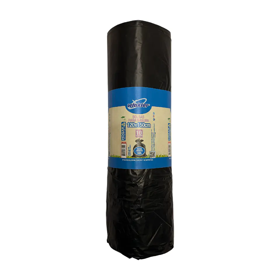 Bolsa Basura Negra 120x150x0.50 340l Extra Resistente 10un 1