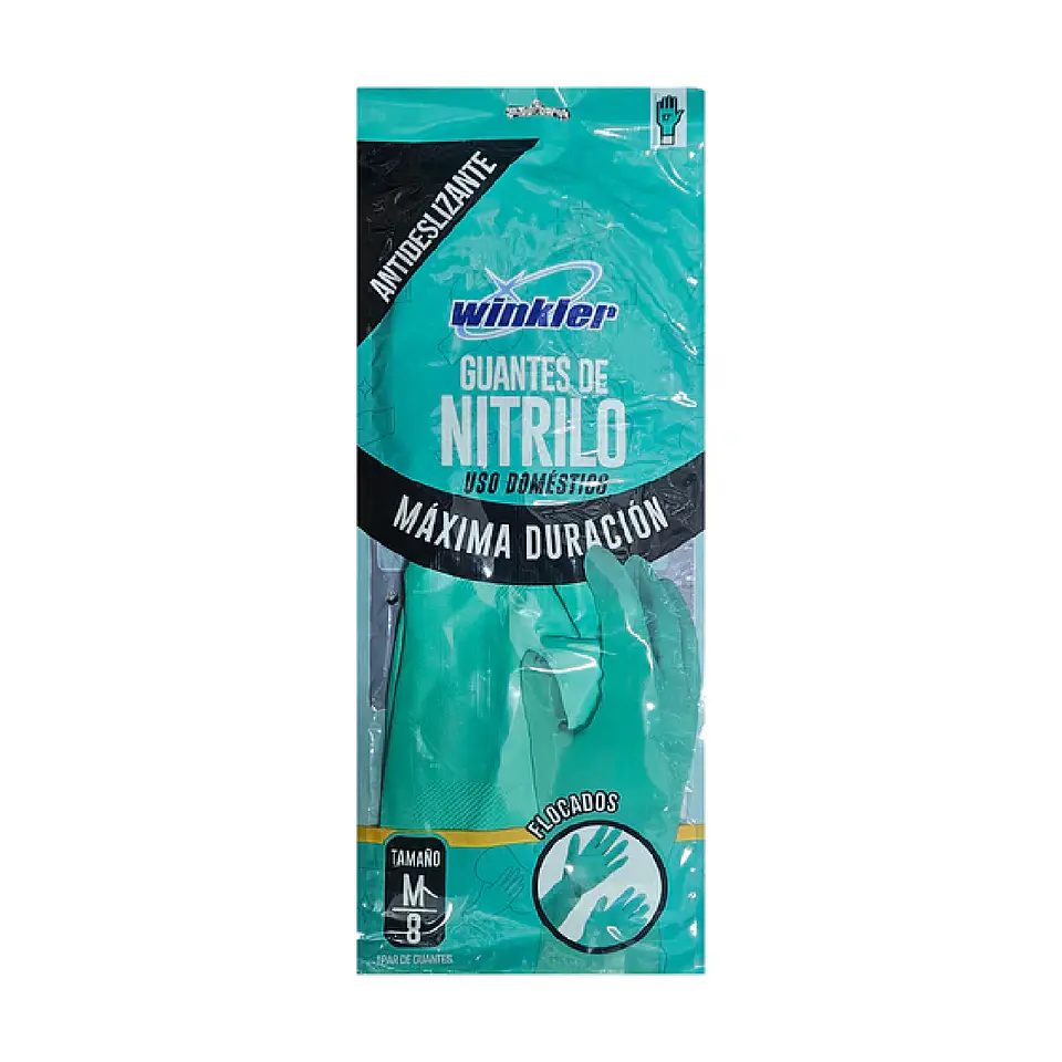 Guantes Nitrilo Verde Flocado 13