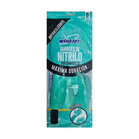 Guantes Nitrilo Verde Flocado 13" Talla L Par