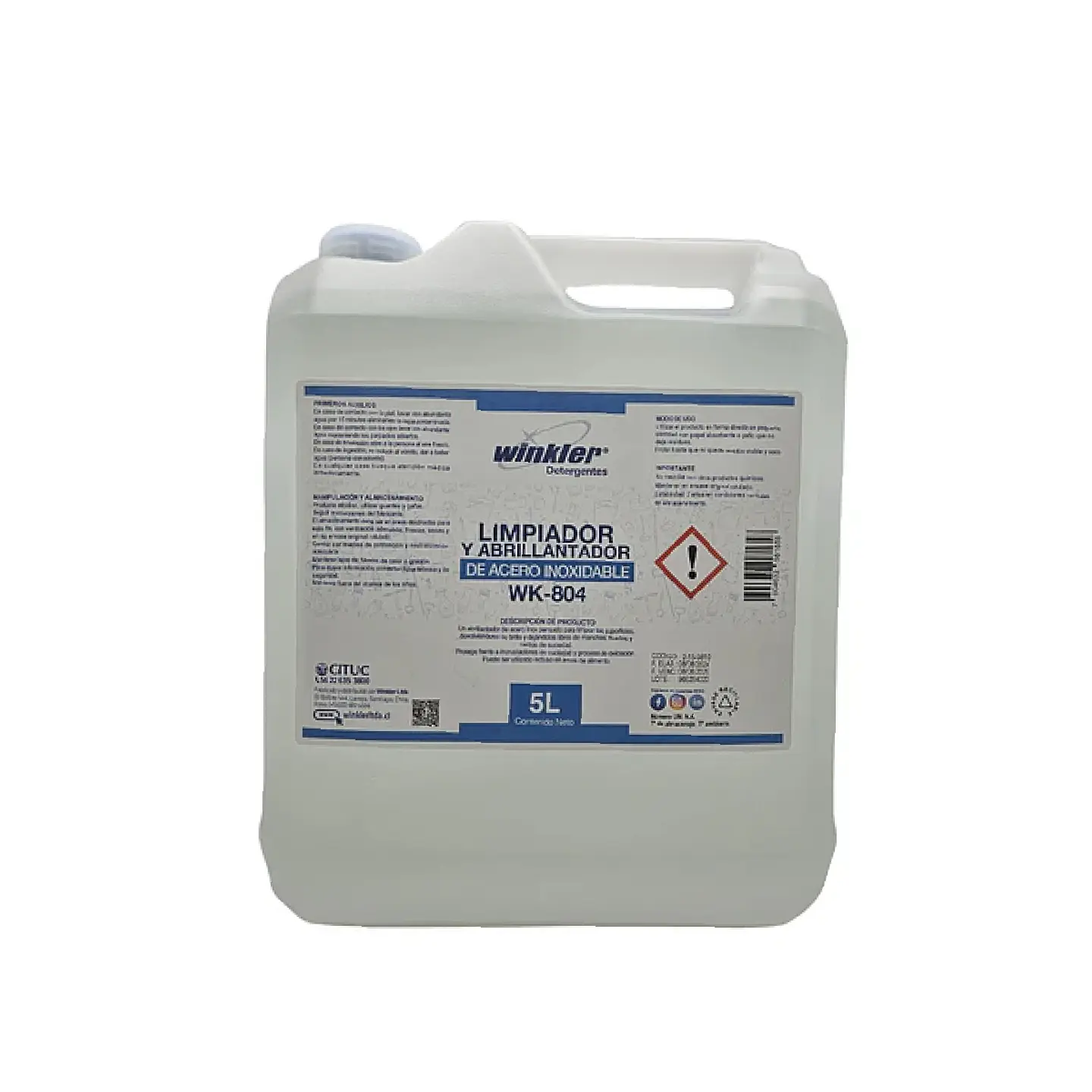 Limpiador Y Abrillantador De Acero Inox Env. 5l. Wk-804 1