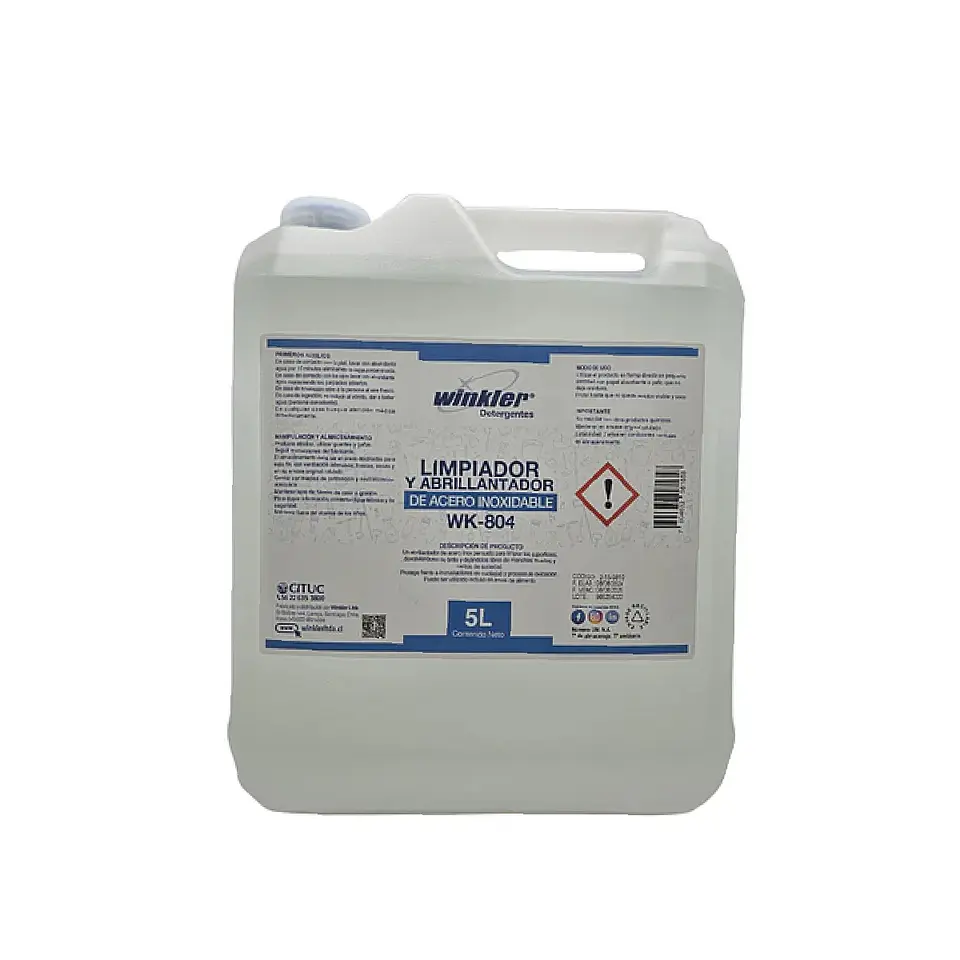 Limpiador Y Abrillantador De Acero Inox Env. 5l. Wk-804 1