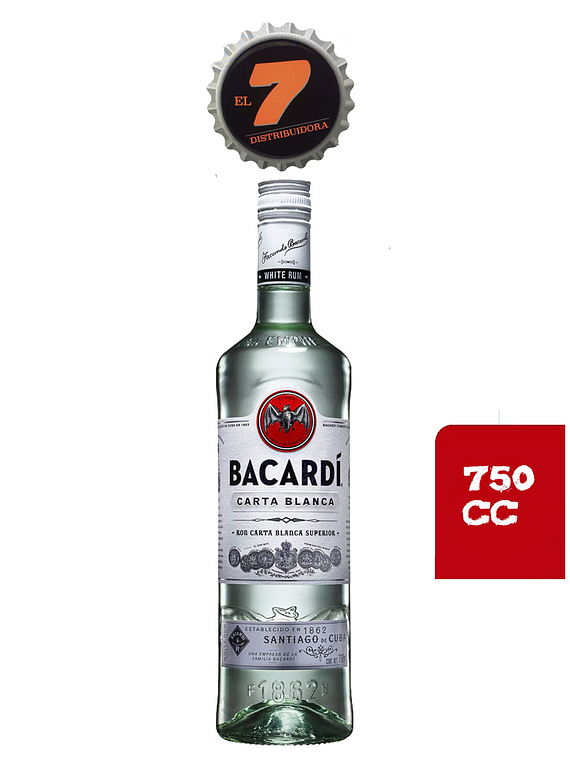 Bacardi Carta Blanca 750 cc