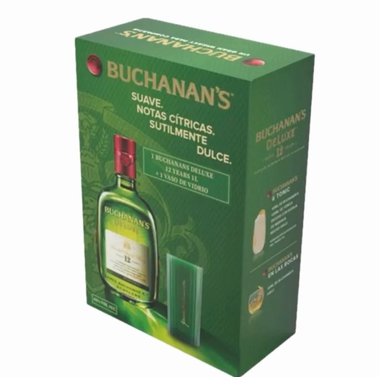 Pack Buchanans 3/4 + Vaso 🎁