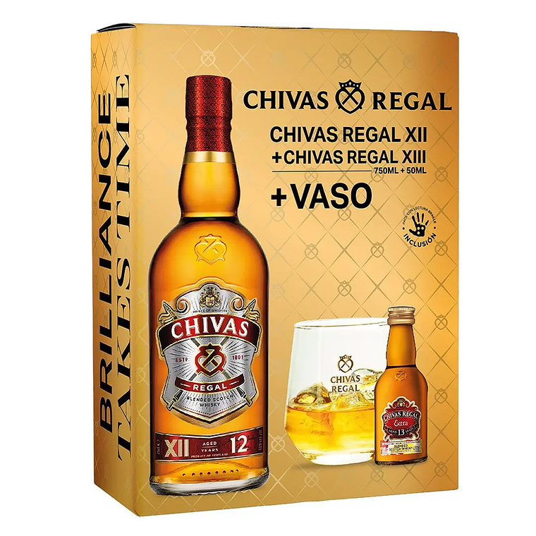 Pack Chivas // Chivas 3/4 + Chivas 1/4 + Vaso 🎁 1