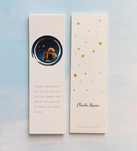 Marcador de livros personalizado 