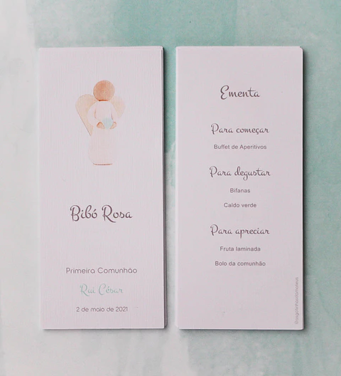 Ementas personalizadas