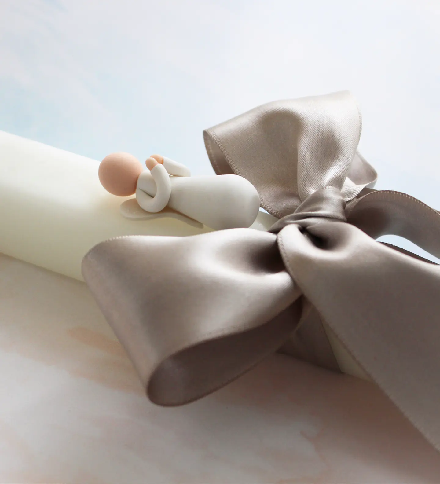 Velas de batismo [anjo da oração branco]  1