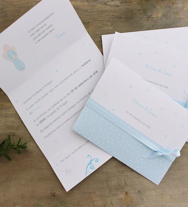 Convite mod. Sandra com estrelas