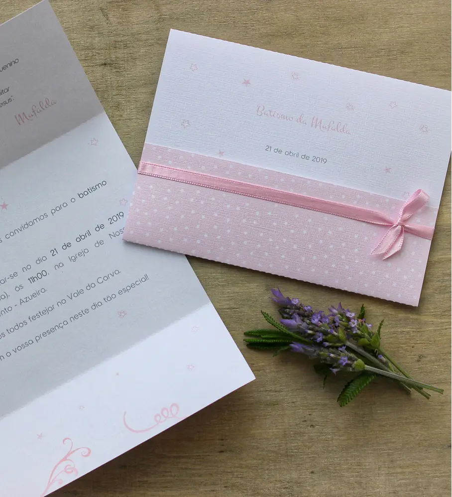 Convite mod. Sandra com estrelas