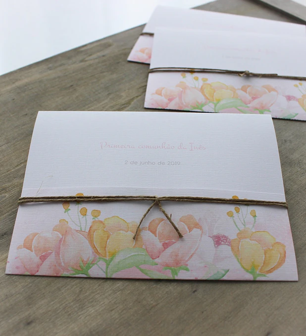 Convite mod. Sandra com flores